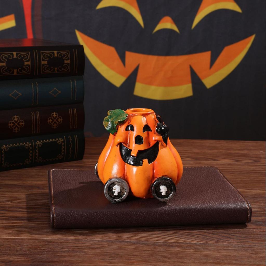 Resin Pumpkin Statue Resin Sculpture Versatile Photo Prop Pumpkin Figurine Ornament For Mantels Windowsills Bookshelves Desks,