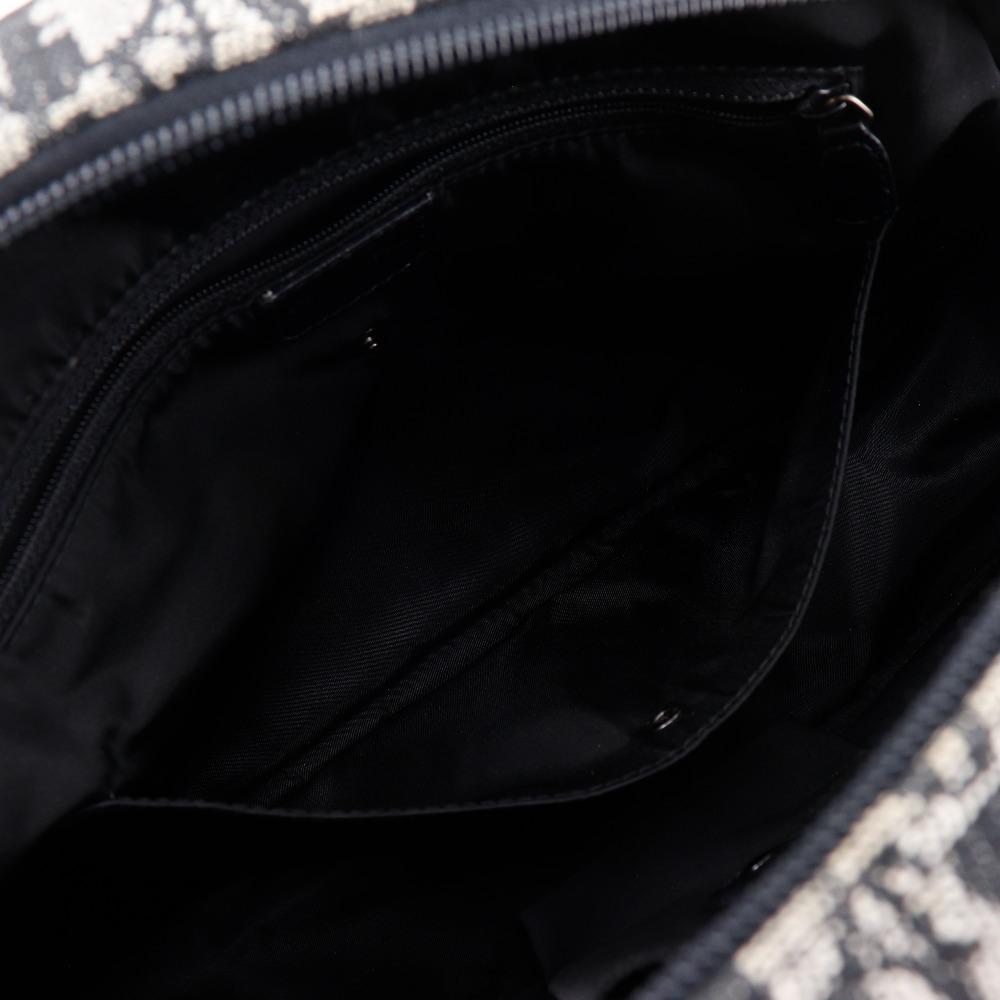 Dior Double saddle bag Handbag Trotter Navy blue canvas Women Used