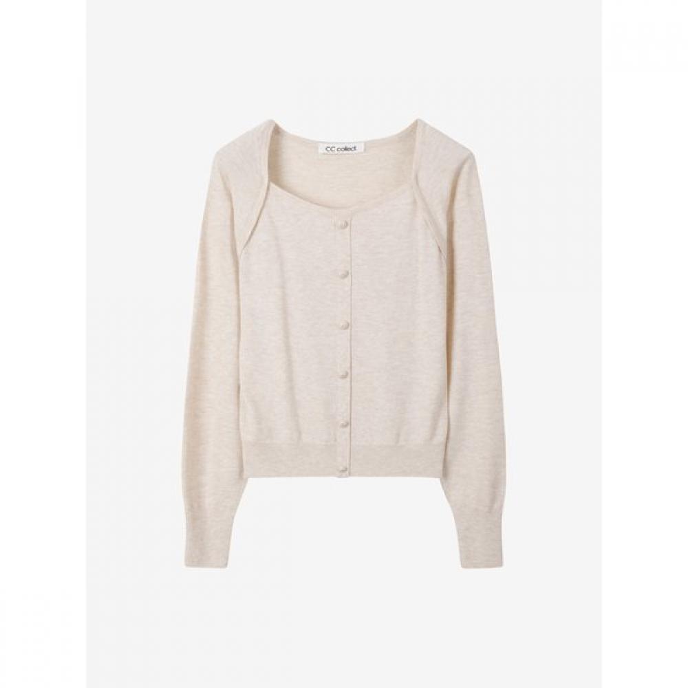 Cc Collect Square Neck Button Pullover C253ksk003