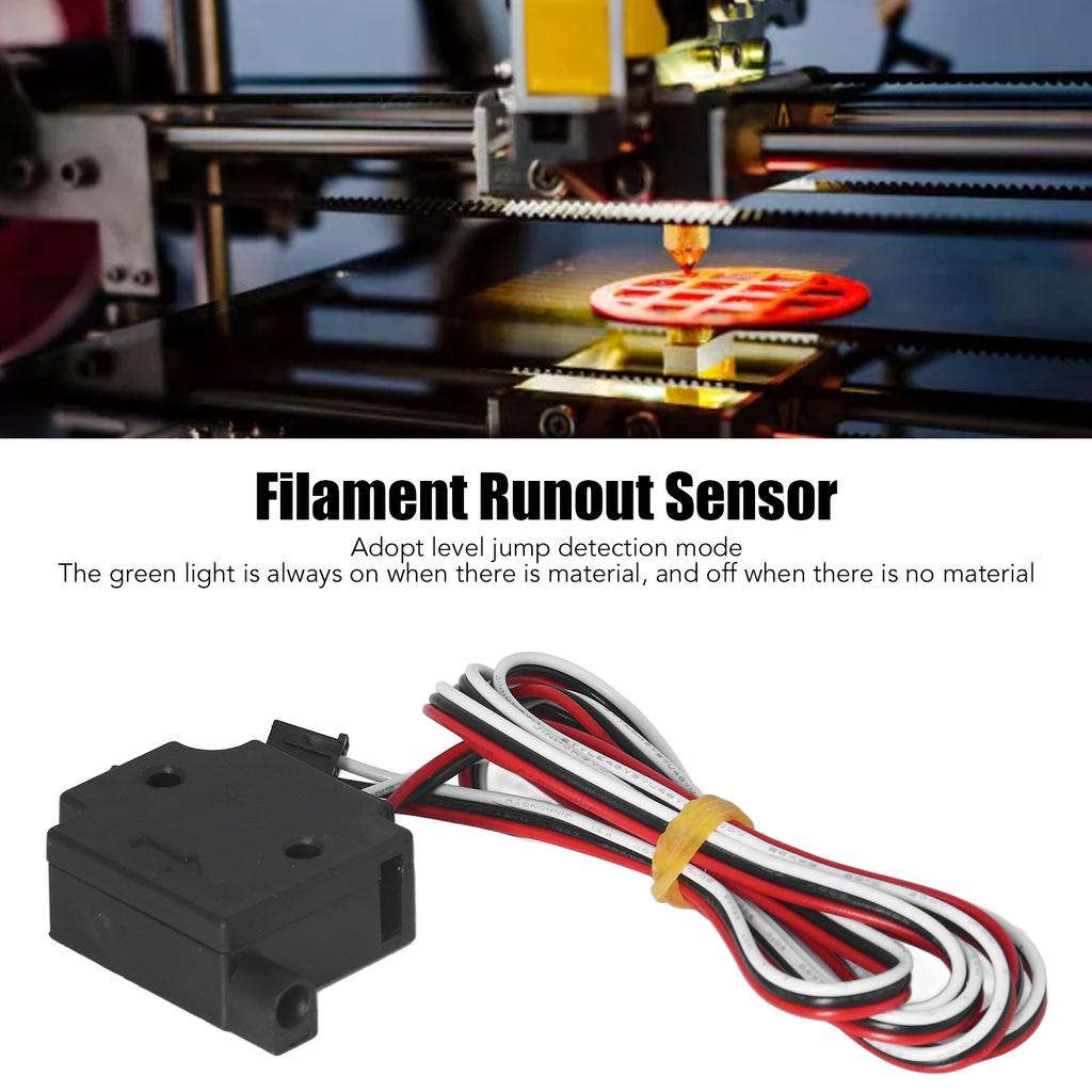 3D Printer Break Detection Switch with Indicator Filament Pause Runout Runout Sensor Module ABS Filament Runout Monitor