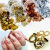 Bulk 50g Bag Nail Gold Foil Flakes  Gold Leaf Flakes for Resin Crafts Slime Nail Art Painting Cake Gilding Decoration