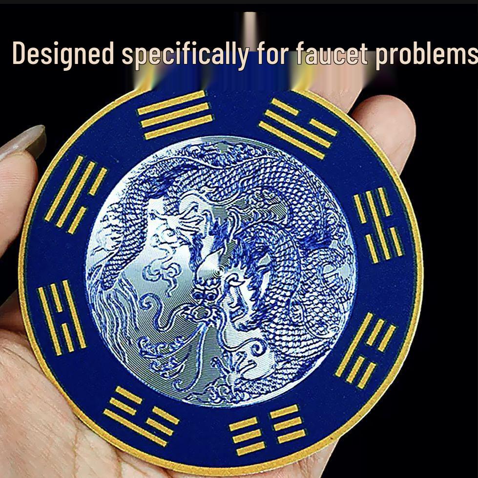 Azure Dragon Sink Faucet - [Teacher Recommended] - Aluminum Alloy, 8cm Metal Design with Azure Dragon Sticker