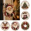 DIY Dekorative Anhänger Weihnachten Falsche Diamantmalerei Hängend, Weihnachtsmann-Kranz Acryl-Anhänger, Perlen-Ornamente für Garten Perlen Bastelset Wand Fenster