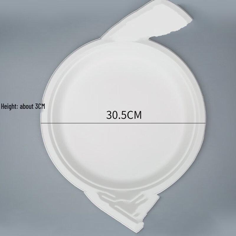 Disposable 3-Compartment Round Paper Plates