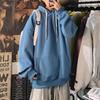Men's Versatile Solid Color Hooded Jacket - Trendy Loose-Fit Casual Sportswear for Spring and Autumn