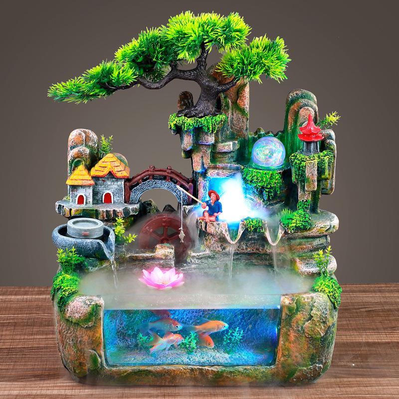 Rockery Circulating Water Fish Tank for Living Room - Small/Medium Aquariums & Desktop Goldfish Tank