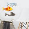 3Pcs/Set Wooden Fish Nautical Wall Decor, Whale Shark Striped Fish Wall Art for Lake House, Coastal Ocean Theme Hanging Ornament