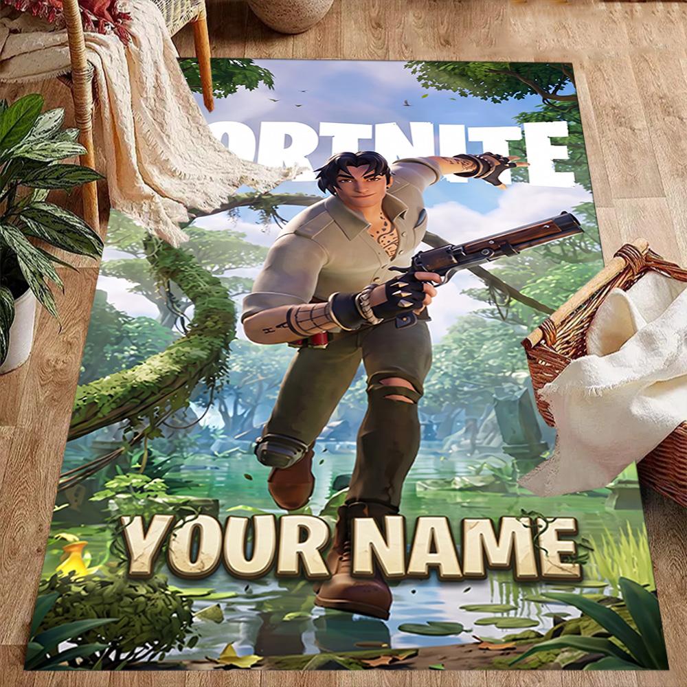 Fortnite Personalized Text Carpet Perfect for Dormitory Decorate room Study room Kitchen Antislip Carpet Decorate Offices