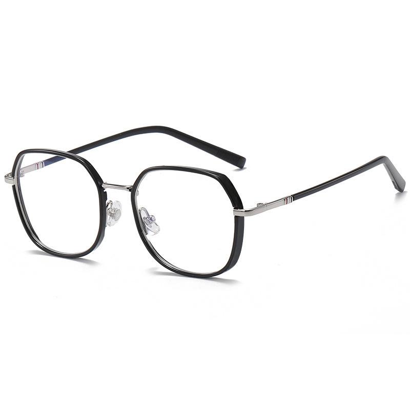 White Transparent Tea Ultra-Light Glasses Myopic Women Can Be Equipped With Degree Lenses Plain Face Versatile Big Face Thin Eye Frame