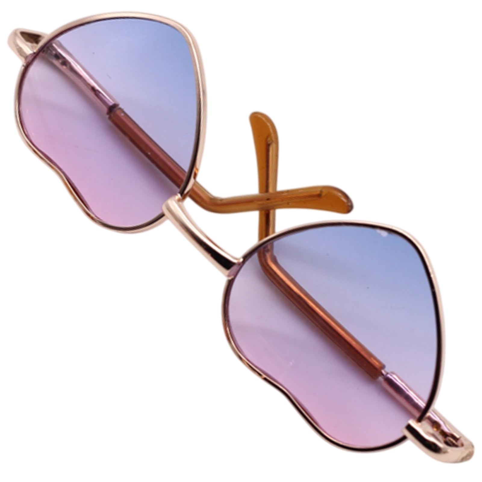 

[Chandini] Glasses for stuffed toys, gradient, stylish, heart-shaped, cute, present, gift, 10cm wide, purple, blue