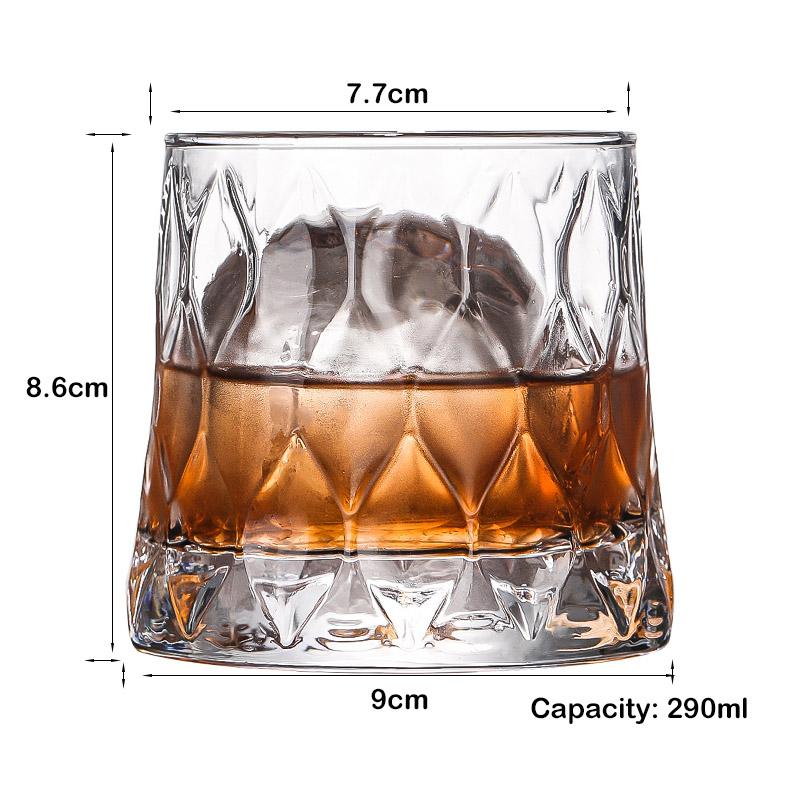 1PCS Whiskey Glass, Old Fashioned Rocks Glasses Tumblers, Glassware for Cocktail Scotch, Bourbon, Gin, Voldka, Brandy
