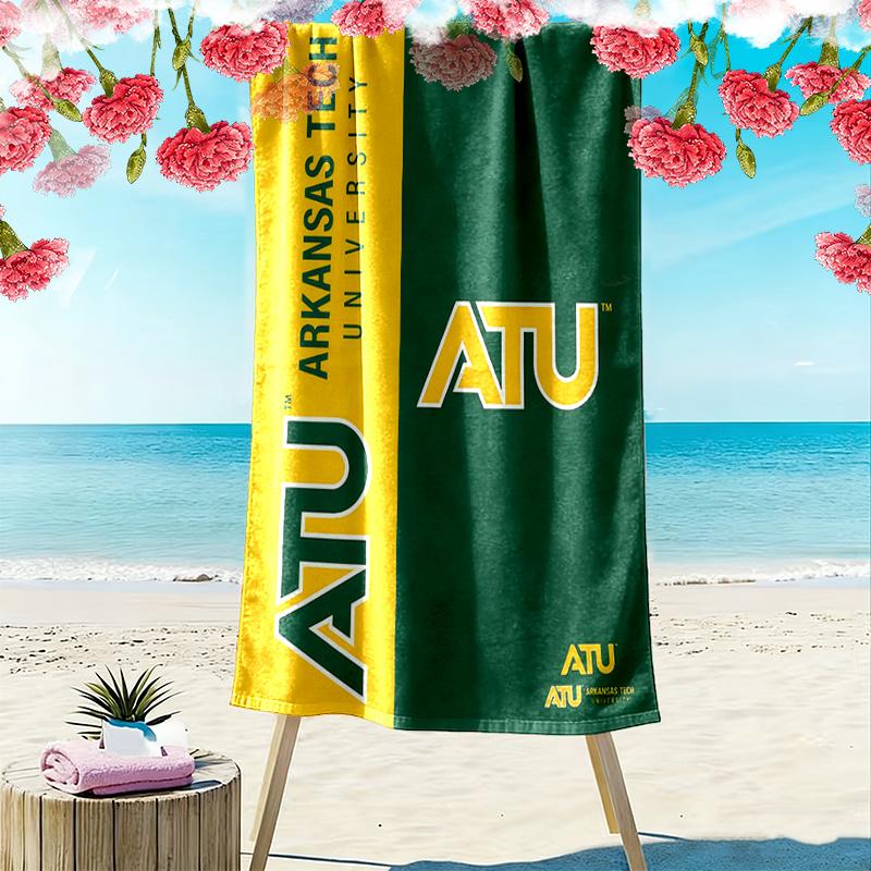 Arkansas Tech Print Beach Towel, Large Soft Quick Dry Towel for Beach Camping Swimming