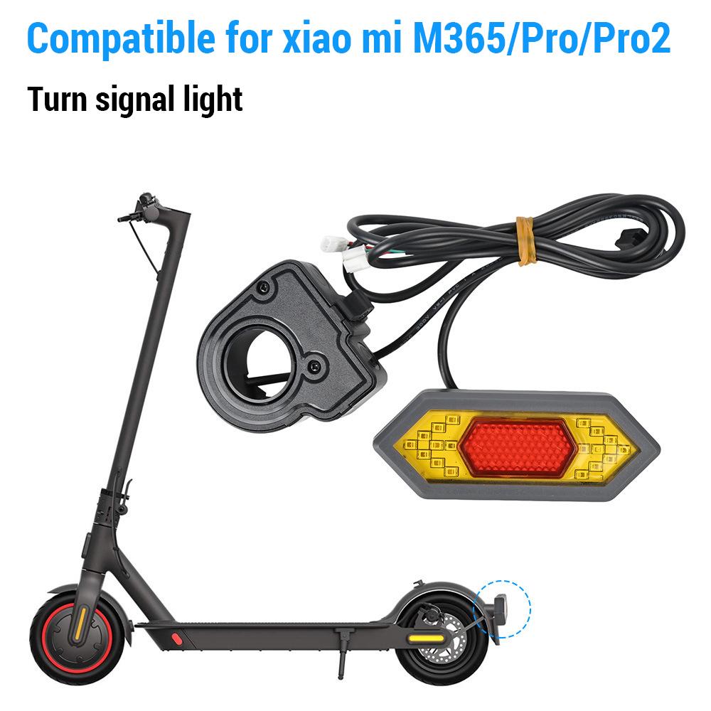 Electric Scooter Turn Signal Light Tail Lamp Brake Light with Steering Handle Compatible for Xiaomi M365 Electric Scooter