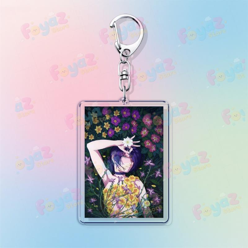 Anime Reze Art Keychain Accessories Bag Charms Devil Manga Women Keyrings Jewelry Csm Chibi Fans Freinds Gift