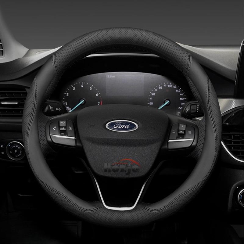 Leder-Autolenkradabdeckung für Ford Edge Puma F150 Kuga Mk1 Mk2 Escape Maverick Galaxy Taurus Equator Explorer 2000 - 2026