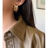 BOONEE 925 Silver Gold Circle Stud Earrings - Elegant European & American Design
