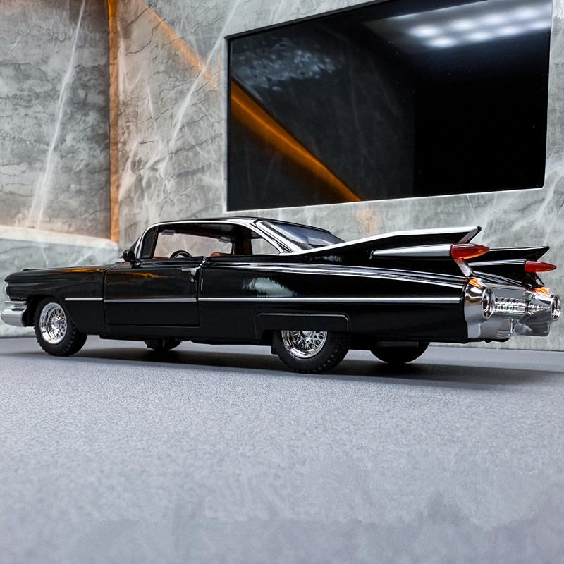 1/24 Cadillac Eldorado Biarritz Series 62 Alloy Sports Car Model Diecast Metal Classic Retro Vehicles Car Model Sound Light Kids Toy Gift