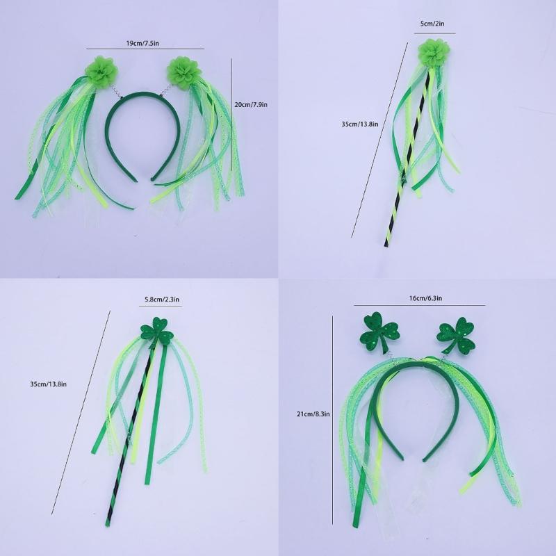 Green Tiaras/ Magic Wand Saint Patricks Day Headband Adult Carnivals Headband