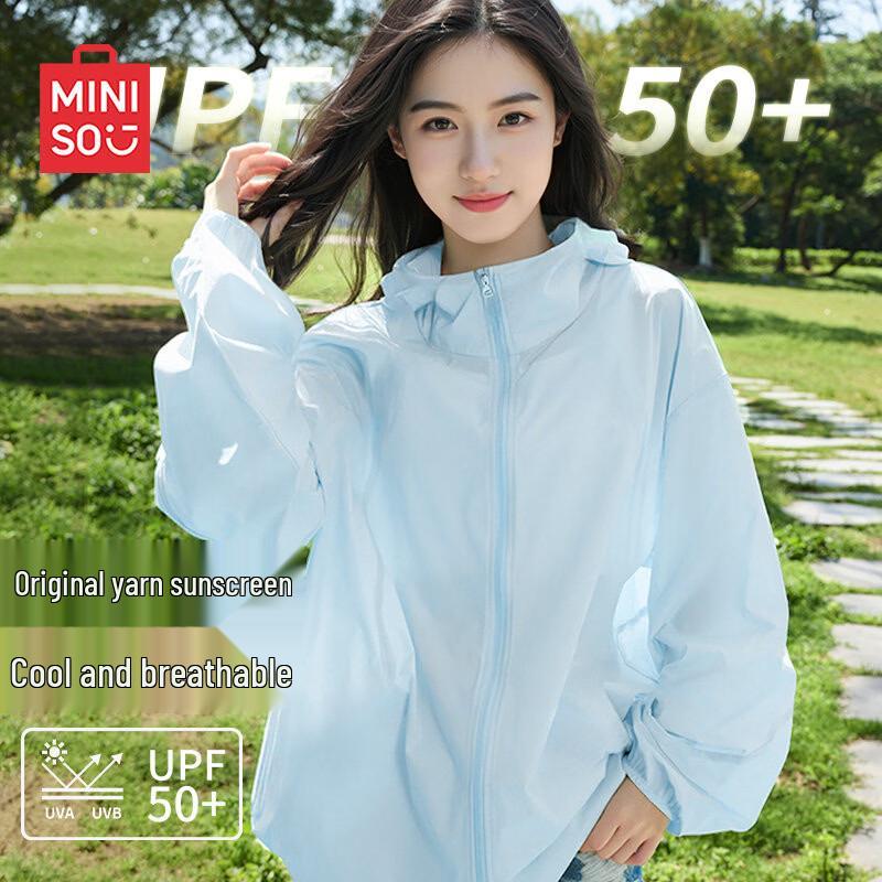 MINISO Women's UPF50+ Lightweight Hooded Sun Protection Jacket