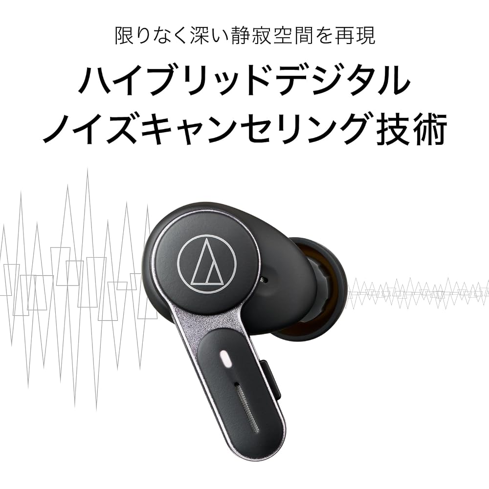 Audio-Technica ATH-TWX7 Wireless Earphones, Bluetooth, Noise Cancelling, Up To 20 Hours Playback, Enhanced Call Quality, Multipoint Compatible, Hear-T