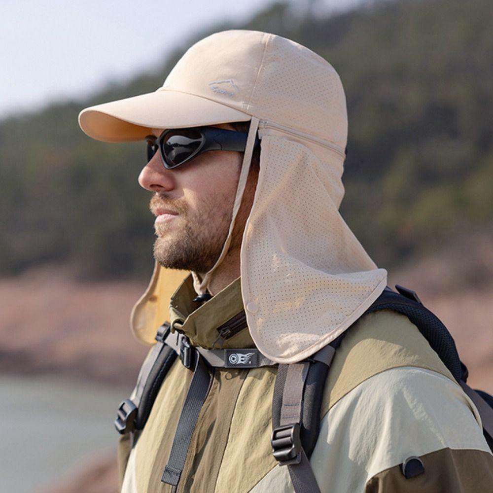 Detachable Shawl Fishing Baseball Cap Quick Drying Shade Hat Summer Bicycle Visor Outdoors