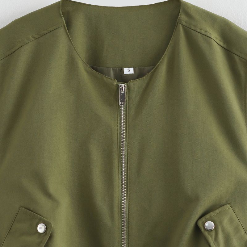 Kaslead New Women clothes Western Style Fashion Simple and Versatile 4 Colors Outdoor Vest Vest