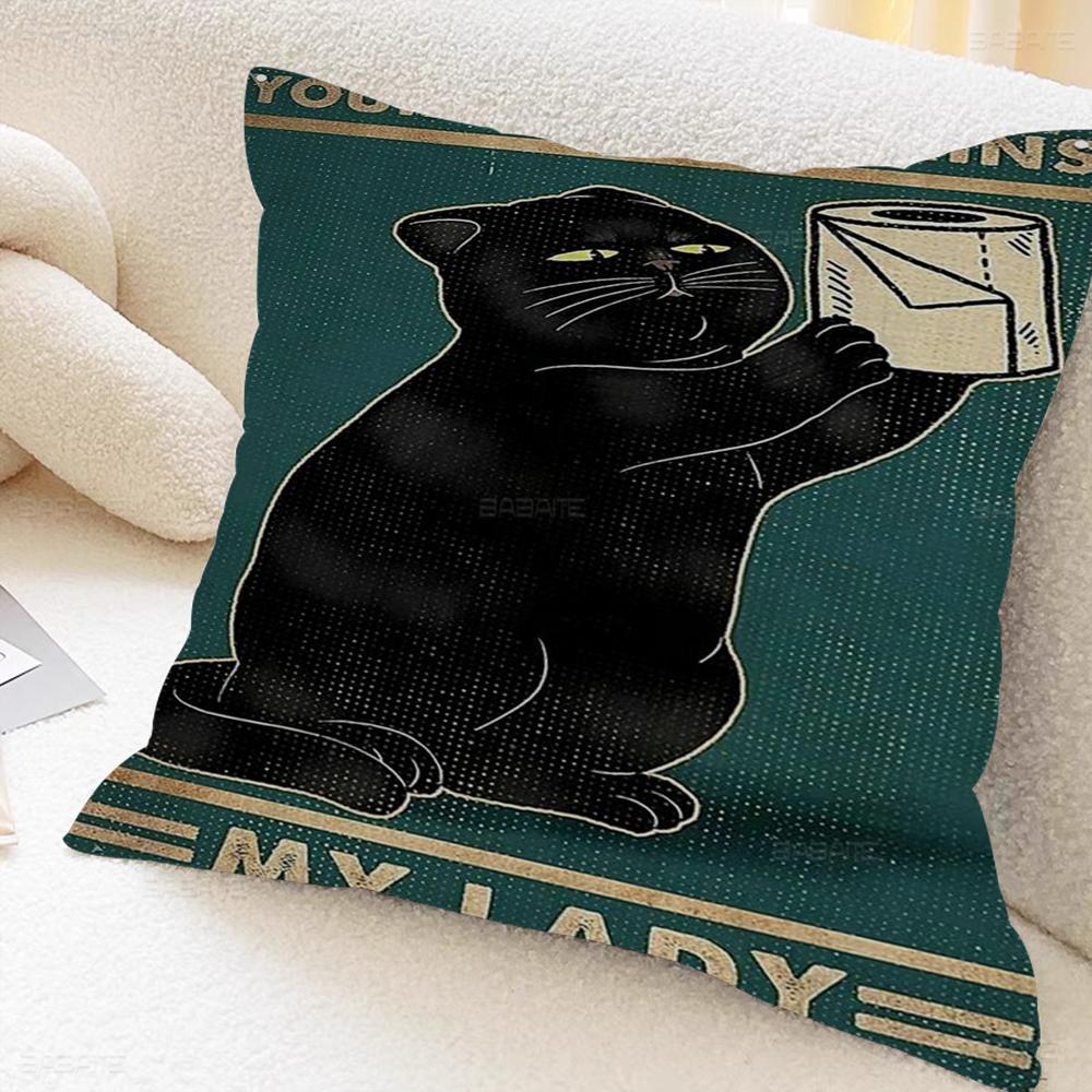 Black Cats Cushion Cover Decorative Pillow Sofa Home Decor Case Pillow Cases