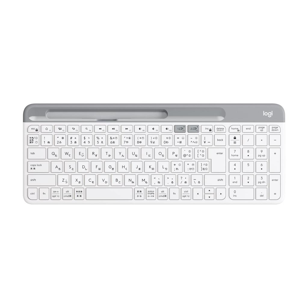 Logitech Silent Bluetooth Wireless Keyboard K580OW Off-White Ultra-thin Compact Unifying Wireless Keyboard Thin Numeric Keypad Wireless Windows Mac iP