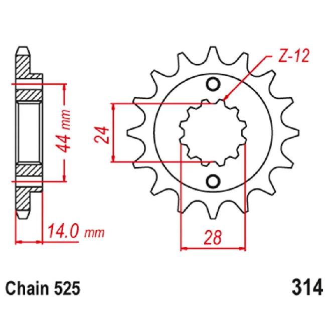 Kit Pignone e Corona Moto 525 Anteriore Posteriore Per Honda XRV750 XRV 750 Twin RD07 1990-2003