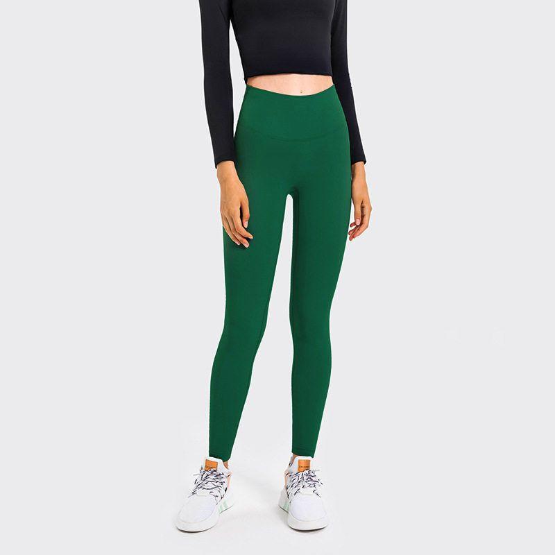 Fashion High Waist Hip Lift Nude Feel Yoga Cropped Pants Thin Stretch Large Skinny Running Sports Peach Hip Yoga Pants