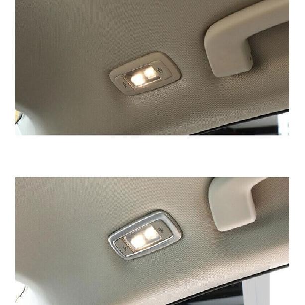 ABS Silver Rear Reading Light Lamp Frame Trim 2X For BMW X3 G01 X4 G02 2018-