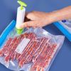 5Pcs Reusable Vacuum Sealer Bags Hand Pump Food Storage Bags Vacuum Zipper Portable Sealing Bas for Refrigerator Kitchen
