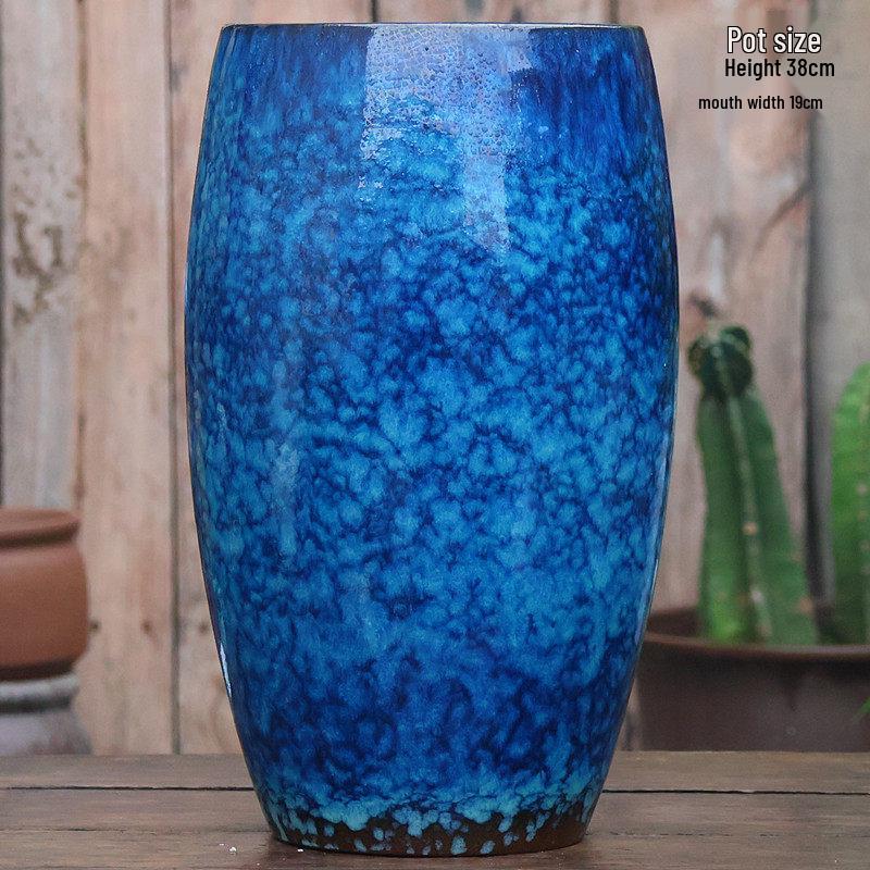Large Coarse Ceramic Succulent Pot: Tall, Breathable, for Bougainvillea & Birds of Paradise