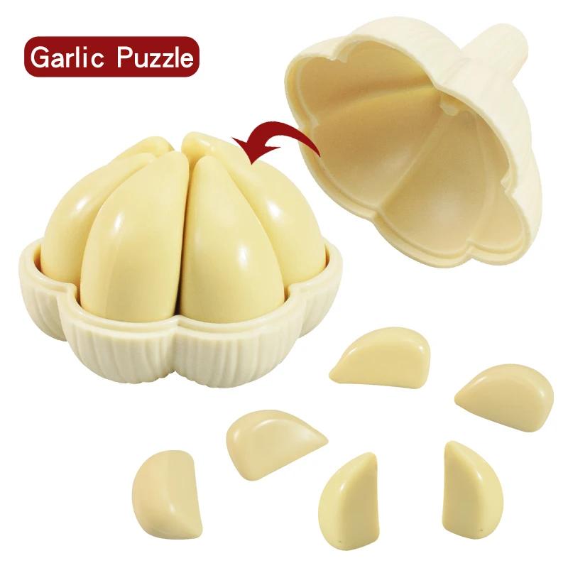 

1set 3D Puzzle Garlic Model, Educational Building Toys for Kids, Creative DIY Assembly Kit, Fun Stress Relief Desktop Game
