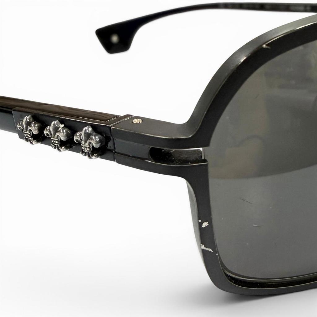 Very Good CHROME HEARTS sunglasses MORNING WOOD II black 925 Used