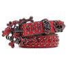 High-End Red Hip Hop Skull Belt for Men's Trendy Jeans