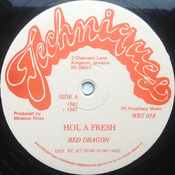 

12inch Record RED DRAGON / SUPER BLACK - Hol A Fresh / Nowadays Girls WRT018 Techniques 1987 UK Reggae, Ska & Dub Used
