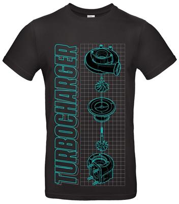Tricou Turbocharger Tricou pentru Fani Motorsport Tricou Unisex din Bumbac