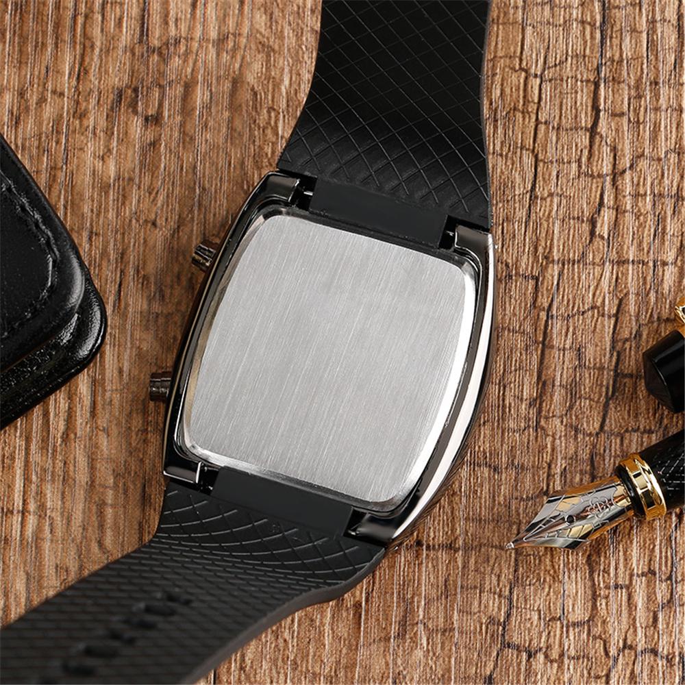 Fashion Men's Stainless Steel Luxury Sport Analog Quartz LED Wrist Watch Black Sport Watches Fashion Wristwatches For Men Gift