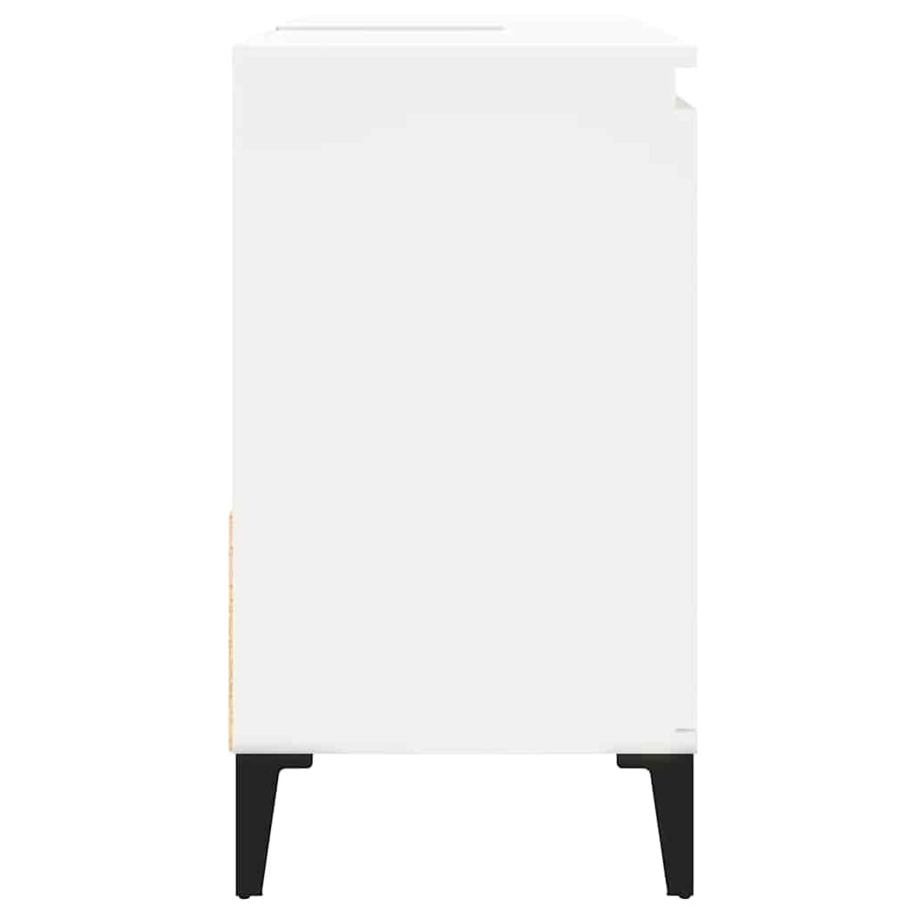 Schrank unter dem Waschbecken, 2 Schubladen, schwarzes dreieckiges Stativ, 65x33x60 cm