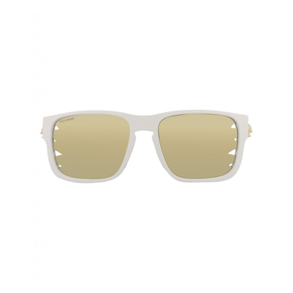 

Philipp Plein Square Frame Injection Sunglasses White White Gold One Size