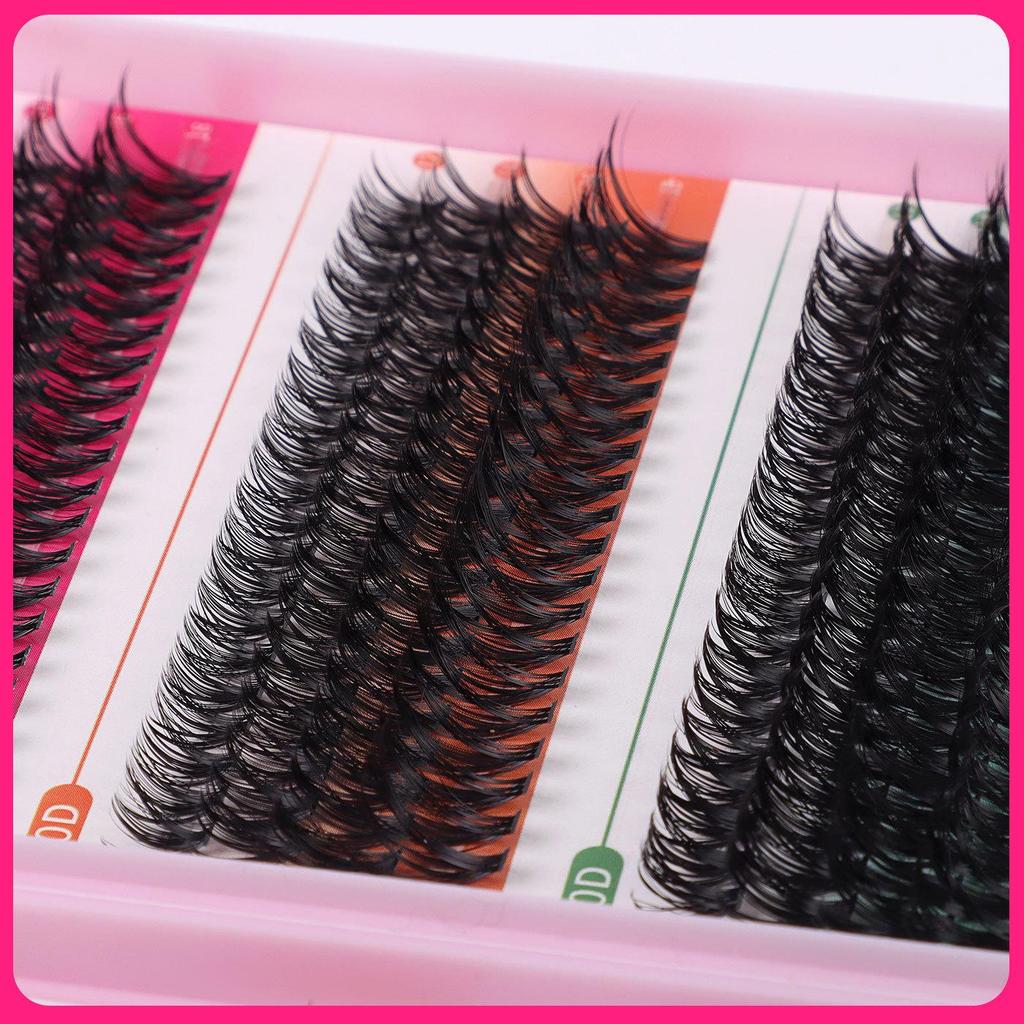 Premium DIY Mixed Cluster False Eyelash Set - 547 Dense, Curled Segments for a Customized Look