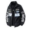 25 Autumn and Winter New Three-proof Embroidered Couple Racing Clothes Retro Jacket Jacket Motorcycle Cycling Clothes