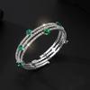 Mehrschichtiges Wickelarmband Greifkette Strassarmband Braut Voll-Diamant Zirkonarmband Offenes Armband Damen