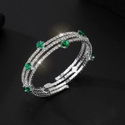 Multi-layer Winding Bracelet Grab Chain Rhinestone Bracelet Bride Full Diamond Zircon Bracelet Open Bracelet Women