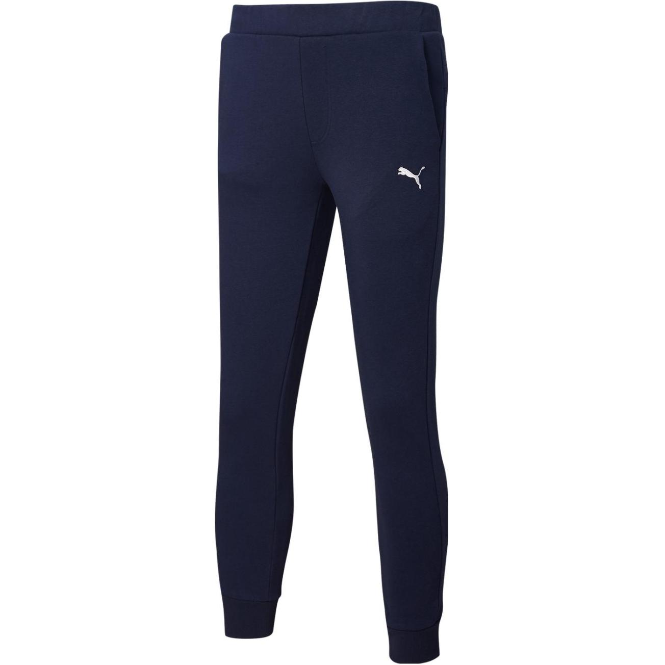 

Puma Logo Print Drawstring Mid-Rise Tapered Knit Joggers Men Joggers Blue 593054-06 S