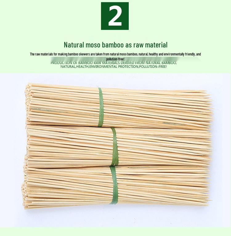Bamboo Skewers for Marshmallow & Tanghulu: 4.0mm Thickness In Various Lengths (20-45cm) – Ideal for Handicrafts and Squid.