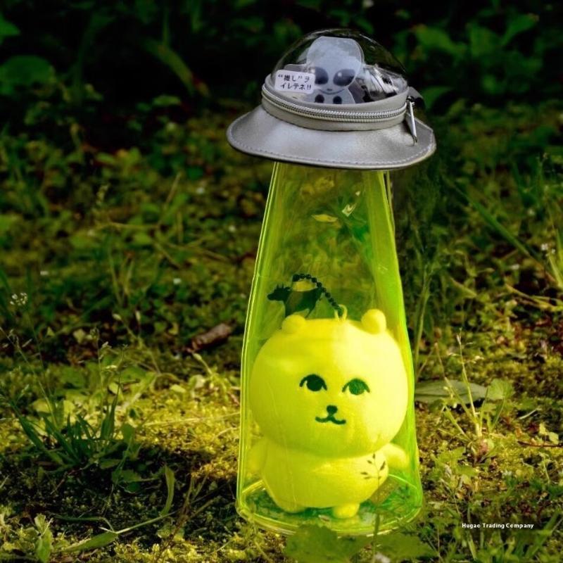 1Pcs Student Transparent Large Capacity Stationery Bag New Japanese Ufo Pencil Case Funny Doll Storage Bag Gift