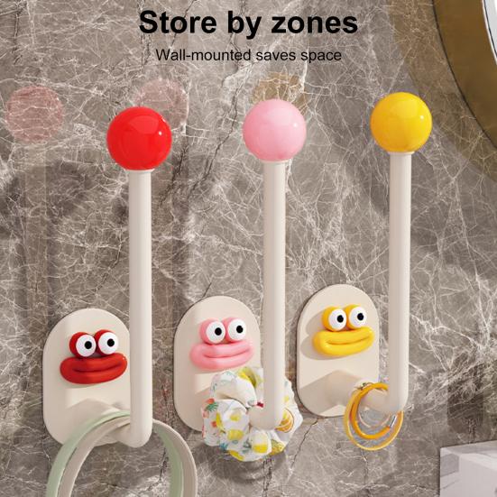4 Pièces Crochets Muraux Auto-Adhésifs Forte Portance Forme Créative Facile à Installer Sans Perçage Montage Mural Porte-Clés Porte-Serviettes pour Vêtements