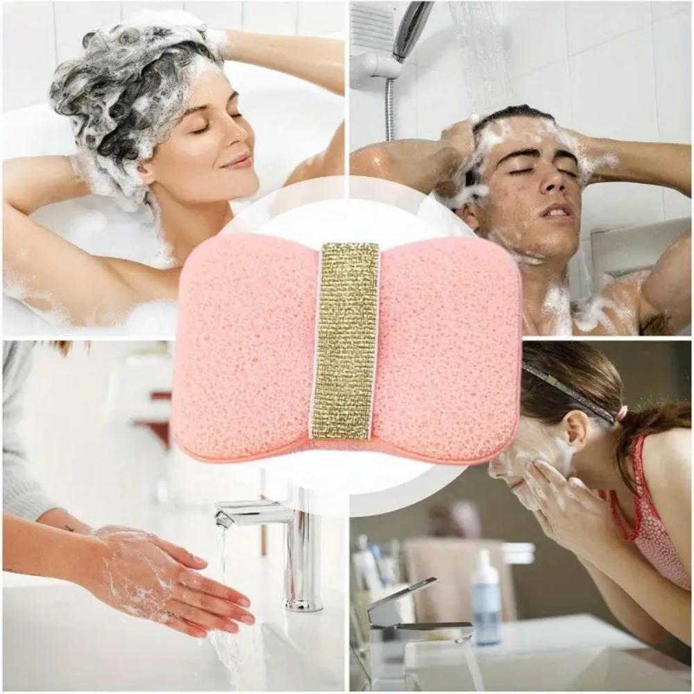 Bath soap sponge, deep cleansing bath tool exfoliating body bath sponge, with soap bag and wristband, unisex bath products